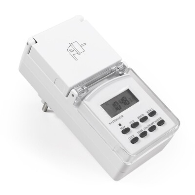 Digitale Zeitschaltuhr McPower AZ-78 IP44 - für Außen,10 Schaltprogramme