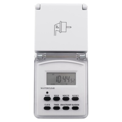 Digitale Zeitschaltuhr McPower AZ-78 IP44 - für Außen,10 Schaltprogramme