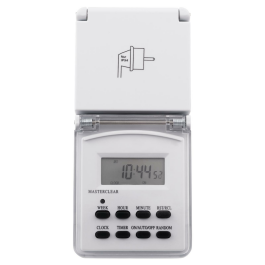 Digitale Zeitschaltuhr McPower AZ-78 IP44 - für Außen,10 Schaltprogramme