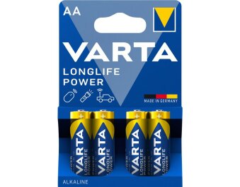 Mignon-Batterie VARTA Longlife Power 1,5 V Typ AA 4er-Blister