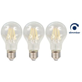 LED Filament Set McShine 3x Glühlampe E27 7.5W 800lm...