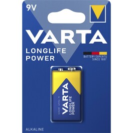 E-Blockbatterie VARTA Longlife Power 9V Typ 6F22 1-er...