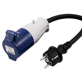 CEE-Kupplung auf Schutzkontakt-Stecker McPower 0,35m...