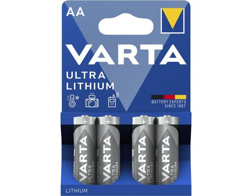 Mignon-Batterie VARTA Professional Lithium Typ AA/6106 4er-Blister