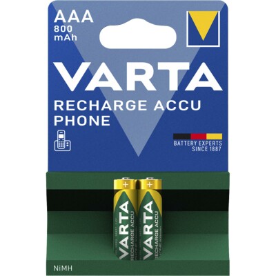 Micro-Akku VARTA Accu Phone Ni-MH 800mA Typ AAA HR03,2er-Blister