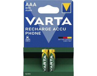 Micro-Akku VARTA Accu Phone Ni-MH 800mA Typ AAA...