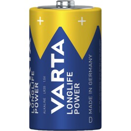 Mono-Batterie VARTA Longlife Power Alkaline 1,5 V Typ D LR20 2er-Blister