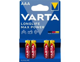 Micro-Batterie VARTA Longlife Max Power 1,5 V Typ AAA LR03 4er-Blister