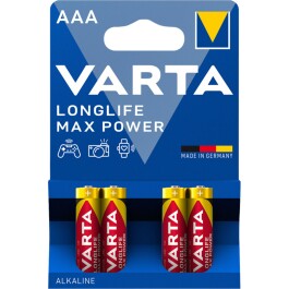 Micro-Batterie VARTA Longlife Max Power 1,5 V Typ AAA LR03 4er-Blister