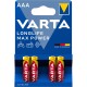 Micro-Batterie VARTA Longlife Max Power 1,5 V Typ AAA LR03 4er-Blister