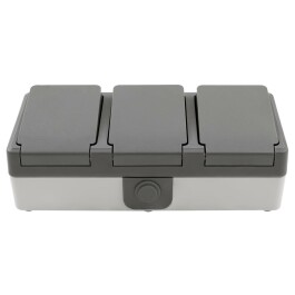 Feuchtraum Dreifach-Steckdose McPower Secure 250V~/16A...