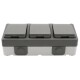 Feuchtraum Dreifach-Steckdose McPower Secure 250V~/16A IP44 AP grau