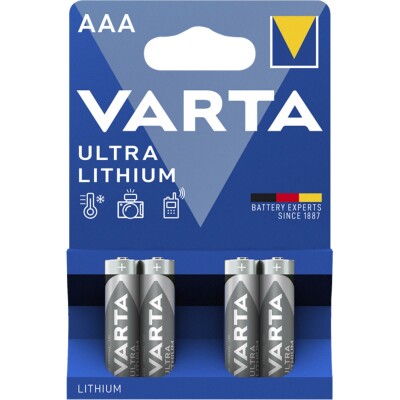 Micro-Batterie VARTA Professional Lithium Typ AAA/FR03 4er-Blister