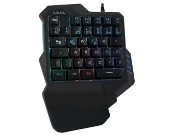 Gaming Tastatur Einhand Keyboard schwarz LED Beleuchtung