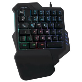 Gaming Tastatur Einhand Keyboard schwarz LED Beleuchtung