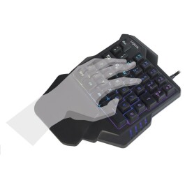 Gaming Tastatur Einhand Keyboard schwarz LED Beleuchtung