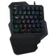 Gaming Tastatur Einhand Keyboard schwarz LED Beleuchtung
