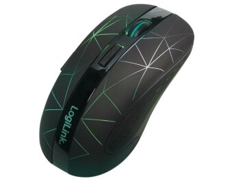 Maus Wireless 2,4G Mouse Optisch schwarz LED Beleuchtung...