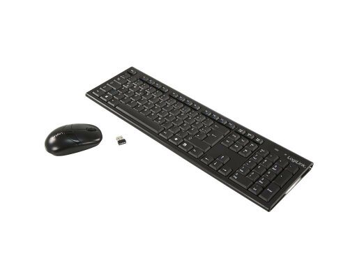 PC-Desktop-Set LogiLink USB Maus und Tastatur mit Autolink-Funktion schwarz