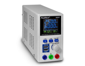 PeakTech P 6227 Labornetzteil (60V, 6A, 360W, regelbar, USB)