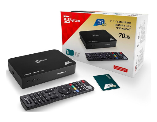 Telesystem TS9019 Full HD Sat Receiver DVB-S2 + aktive Tivusat Karte