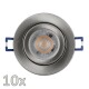 Einbauleuchten-Set McShine 10xRahmen,10x LED-Modul 5W 400lm 230V Edelstahl,