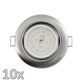 Einbauleuchten-Set McShine 10xRahmen 10xLED-Modul 5W...