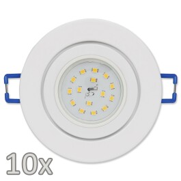 Einbauleuchten-Set McShine 10xRahmen 10xLED-Modul 5W...