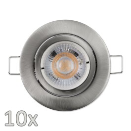 Einbauleuchten-Set McShine 10xRahmen 10xLED-Modul 5W...