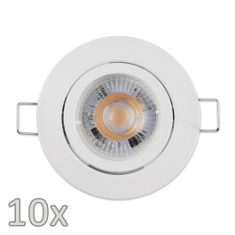 Einbauleuchten-Set McShine 10xRahmen 10xLED-Modul 5W...