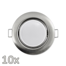 Einbauleuchten-Set McShine 10xRahmen 10xLED-Modul 7W...