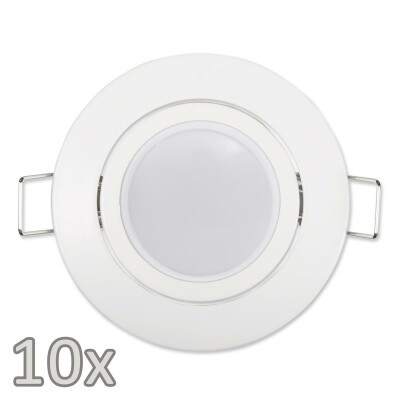 Einbauleuchten-Set McShine 10xRahmen 10xLED-Modul 7W 608lm 230V weiß,