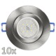 Einbauleuchten-Set McShine 10xRahmen 10xLED-Strahler,Edelstahl 5W,500lm IP44