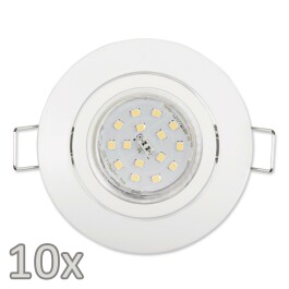 Einbauleuchten-Set McShine 10xRahmen 10xLED-Strahler 5W...