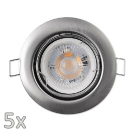 Einbauleuchten-Set McShine 5xRahmen 5xLED-Modul 5W 400lm...
