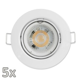 Einbauleuchten-Set McShine 5xRahmen 5xLED-Modul 5W 400lm...