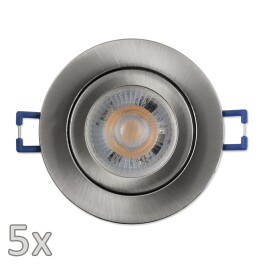 Einbauleuchten-Set McShine 5xRahmen 5xLED-Modul 5W 400lm...