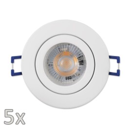 Einbauleuchten-Set McShine 5xRahmen 5xLED-Modul 5W 400lm...