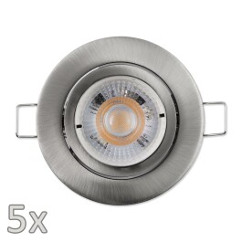 Einbauleuchten-Set McShine 5xRahmen 5xLED-Modul 5W 400lm...