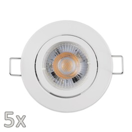 Einbauleuchten-Set McShine 5xRahmen 5xLED-Modul 5W 400lm...