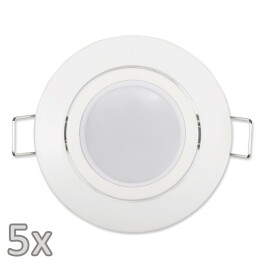 Einbauleuchten-Set McShine 5xRahmen 5xLED-Modul 3W 265lm...