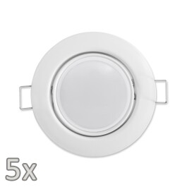 Einbauleuchten-Set McShine 5xRahmen 5xLED-Modul 7W 608Lumen 230V weiß