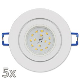 Einbauleuchten-Set McShine 5xRahmen 5xLED-Strahler 5W...