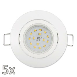 Einbauleuchten-Set McShine 5xRahmen 5xLED-Strahler 5W...