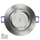 Einbauleuchten-Set McShine 5xRahmen 5xLED-Strahler  GU10 3W 300 lm IP44