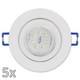 Einbauleuchten-Set McShine 5xRahmen 5xLED-Strahler  GU10...