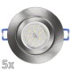 Einbauleuchten-Set McShine 5xRahmen 5xLED-Strahler GU10 5W 500lm Edelstahl