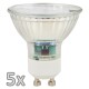 Einbauleuchten-Set McShine 5xRahmen 5xLED-Strahler GU10 5W 500lm Edelstahl