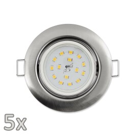 Einbauleuchten-Set McShine 5xRahmen 5xLED-Strahler 5W...