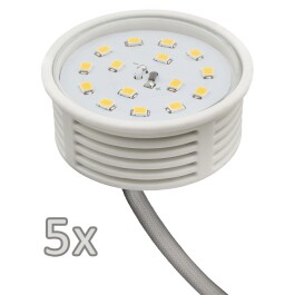Einbauleuchten-Set McShine 5xRahmen 5xLED-Strahler 5W...